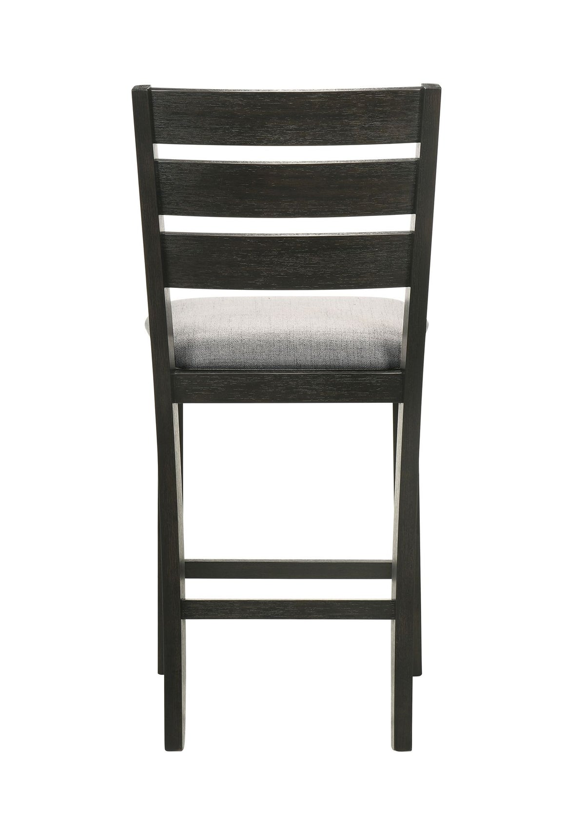 Contemporary Charcoal Counter Height Dining Chair Set of 2 with Fabric Upholstery