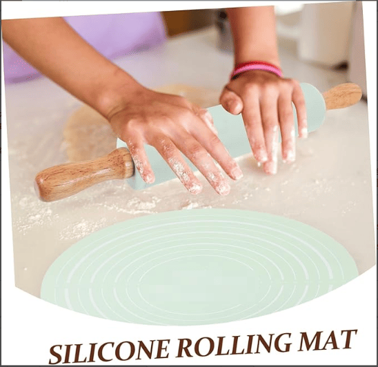 Non-Stick Dough Rolling Mat Set with Rolling Pin