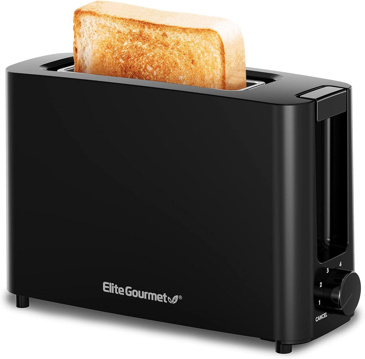Compact Single-Slice Toaster for Breads, Bagels, and Waffles