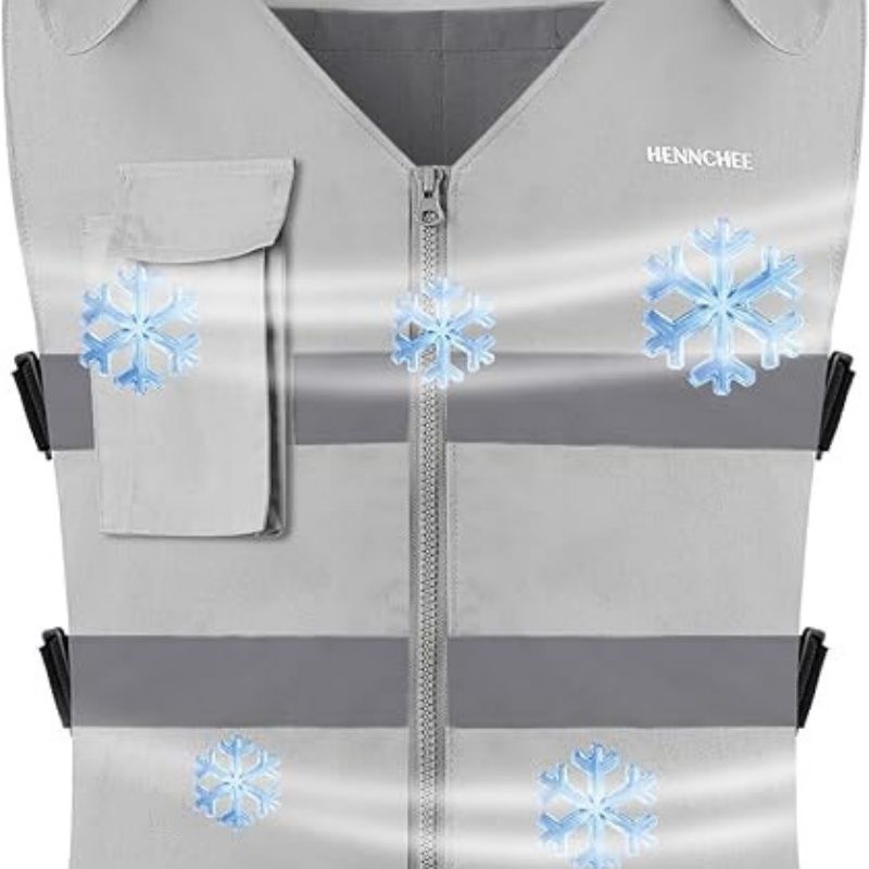 Reflective Cooling Vest with 12 Ice Packs