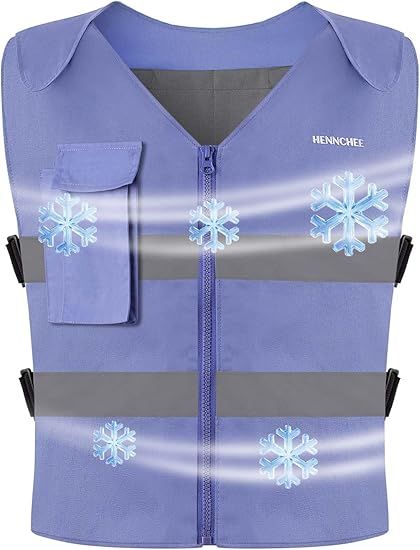 Reflective Cooling Vest with 12 Ice Packs