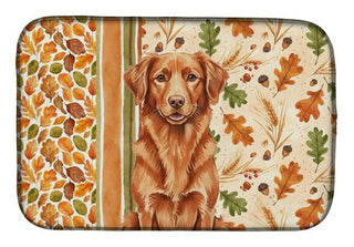 Nova Scotia Duck Tolling Retriever Fall Dish-Drying Mat