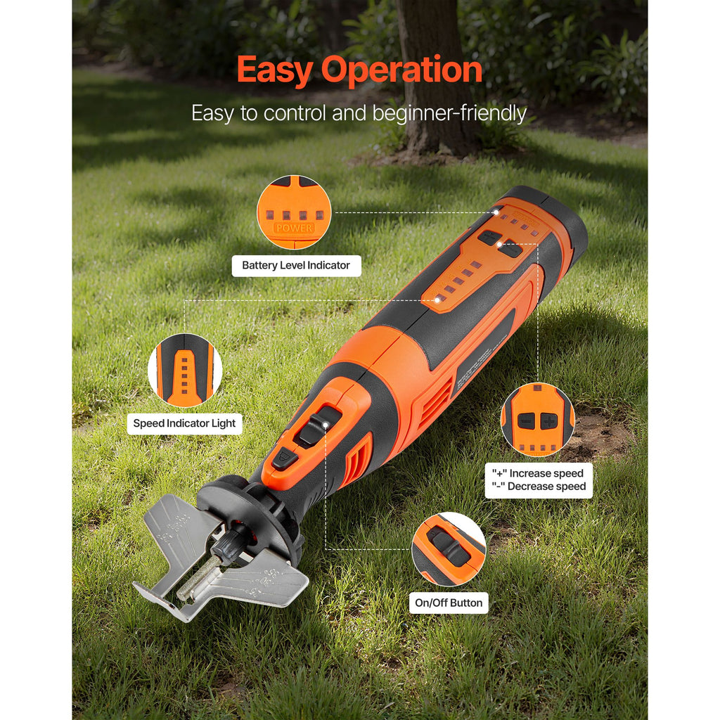 Cordless Five-Speed Chainsaw Sharpener with Angle Guide