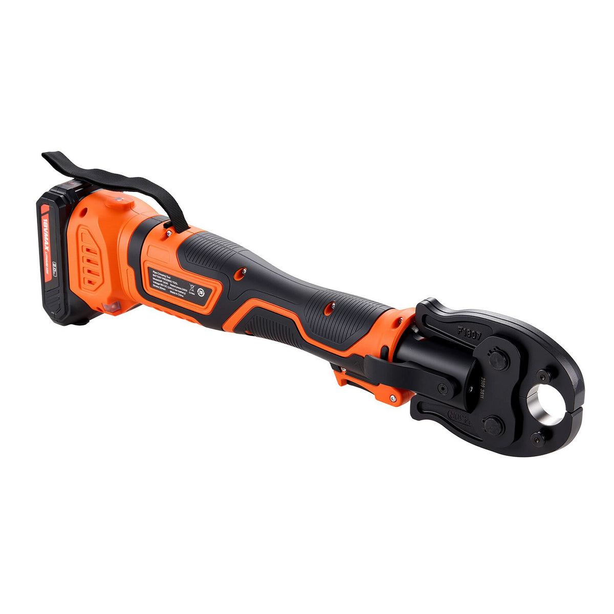 Cordless PEX Press Tool Kit with 18V Motor, Dual Batteries, and Carrying Case