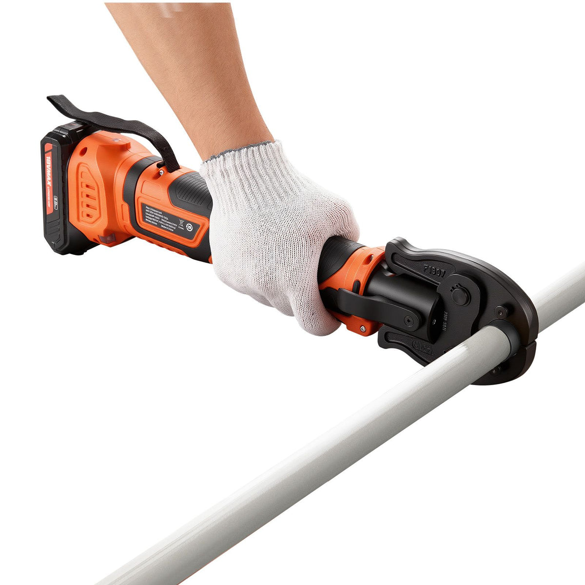 Cordless PEX Press Tool Kit with 18V Motor, Dual Batteries, and Carrying Case