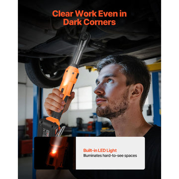 Cordless Ratchet Wrench Kit for Tight Work Areas