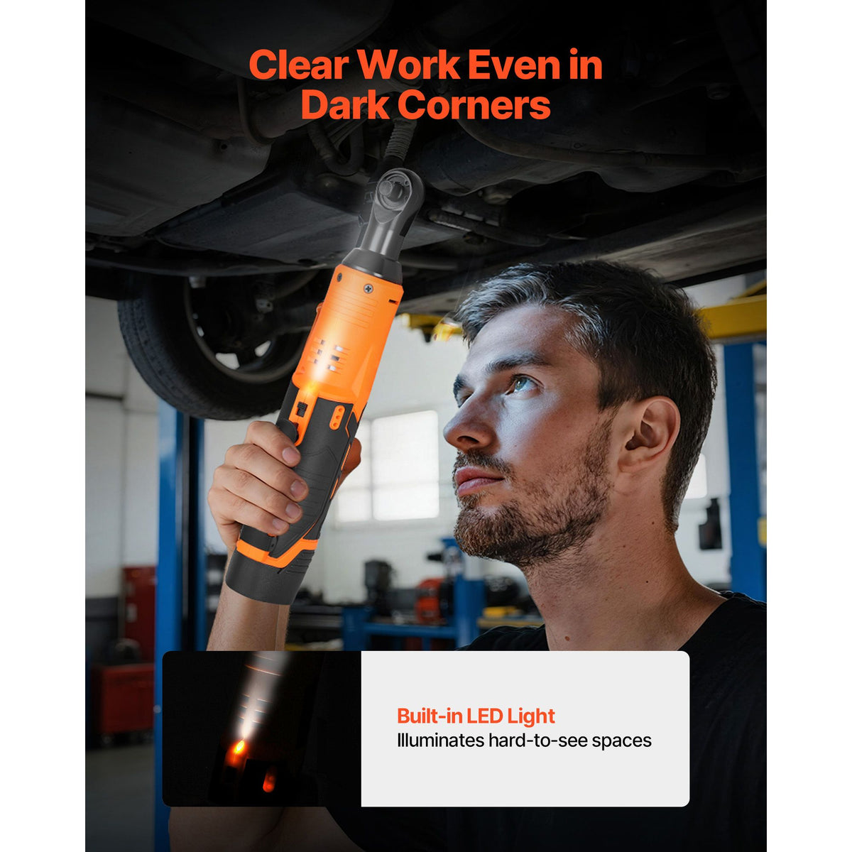 Cordless Electric Ratchet Set for Tight Spaces