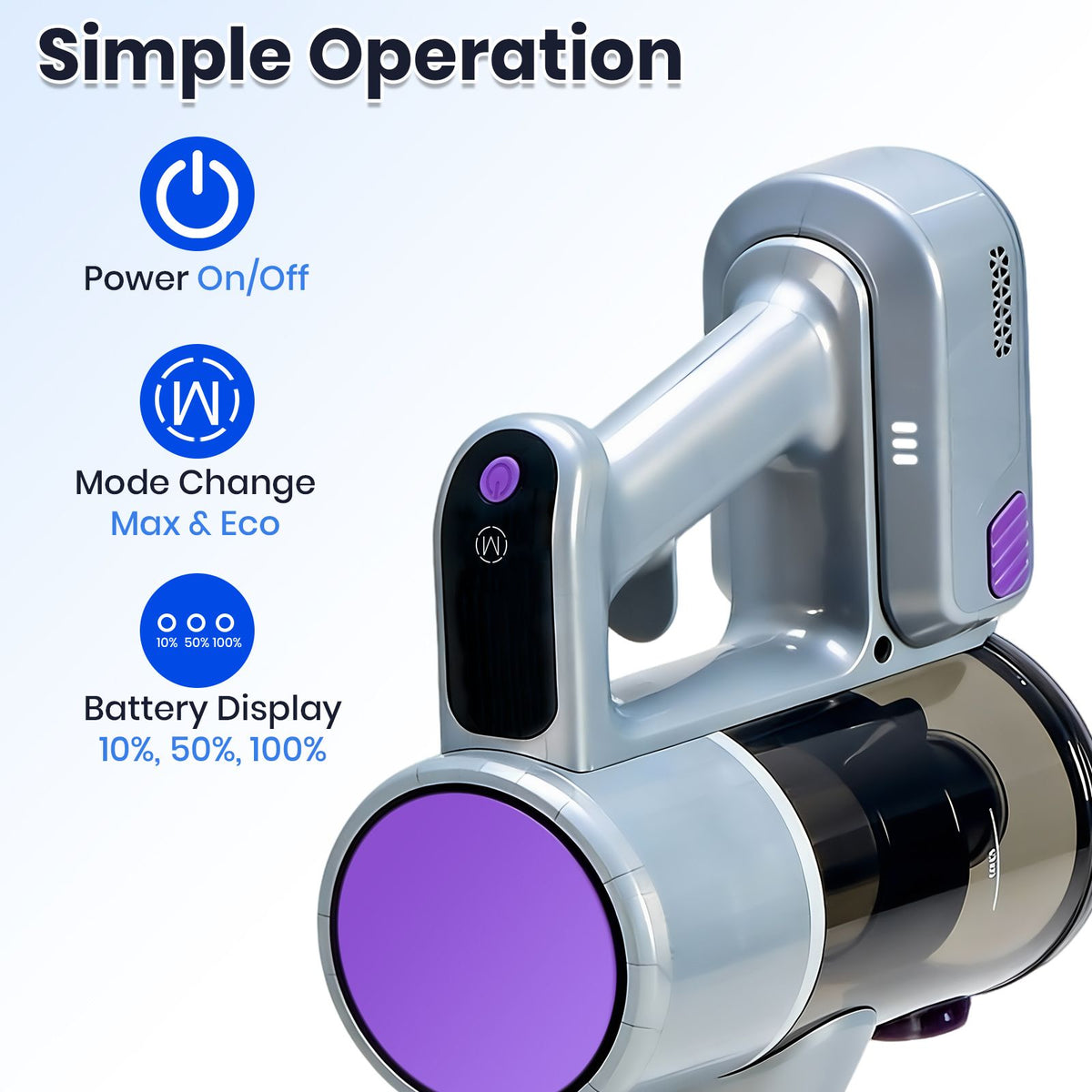 Convertible Cordless Stick Vacuum with LED Floor Head