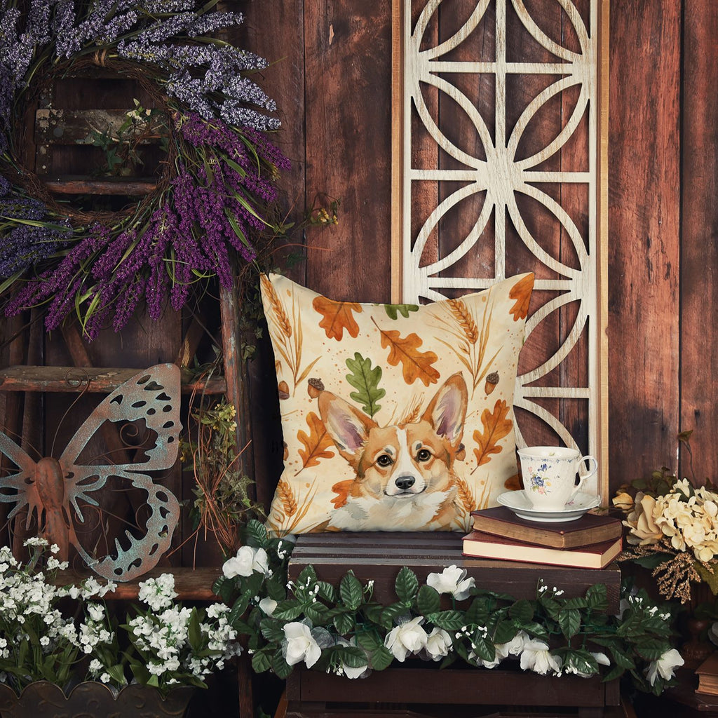 Corgi Heirloom Fall Decorative Throw Pillow
