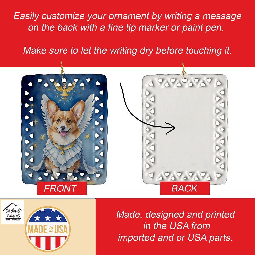 Corgi My Angel Christmas Ornament