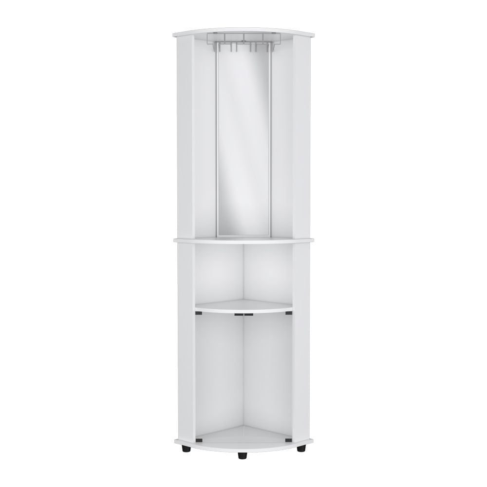 Elegant Corner Bar Cabinet with Built-In Storage
