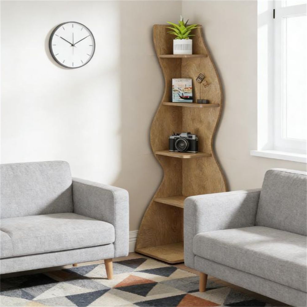Vintage Five-Tier Corner Display Shelf