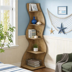 Vintage Five-Tier Corner Display Shelf