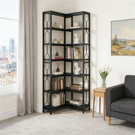 Corner bookshelf, vertical bookshelf, display rack, plant rack