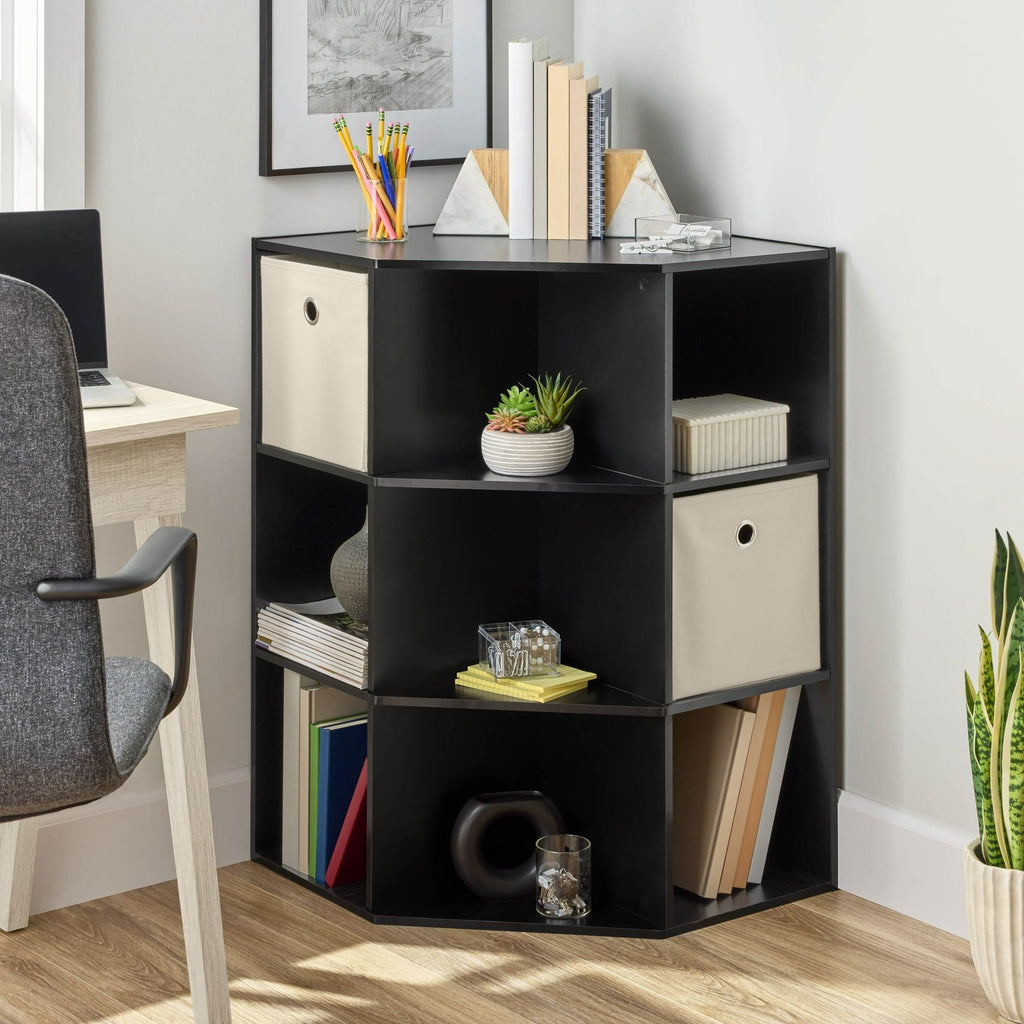 Corner Cube Storage Organizer with Cubby Layout