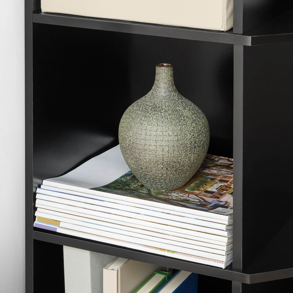 Corner Cube Storage Organizer with Cubby Layout