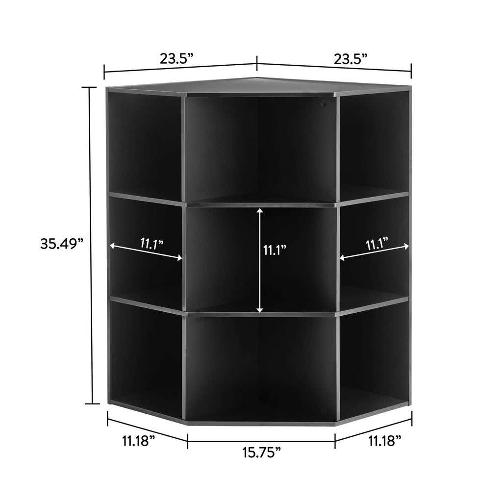 Corner Cube Storage Organizer with Cubby Layout