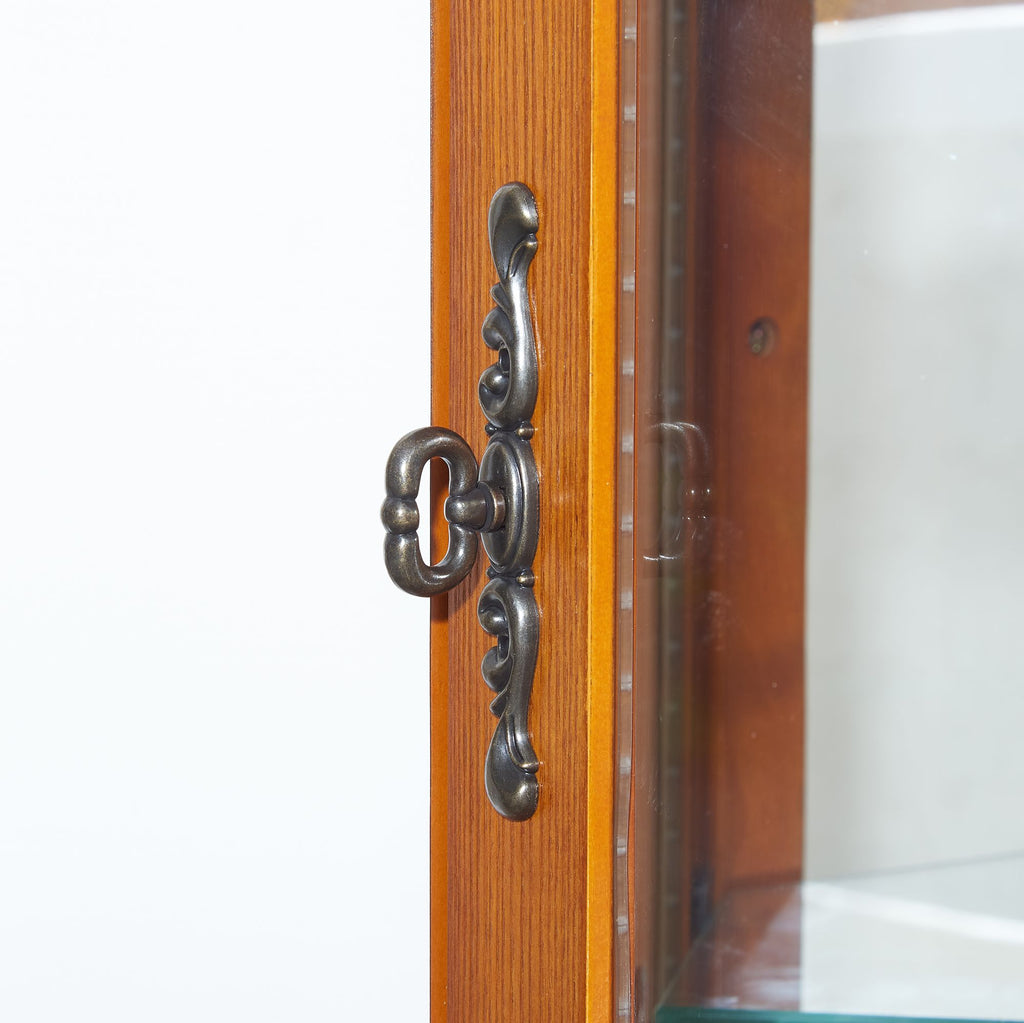 Lighted Corner Curio Cabinet with Mirrored Back