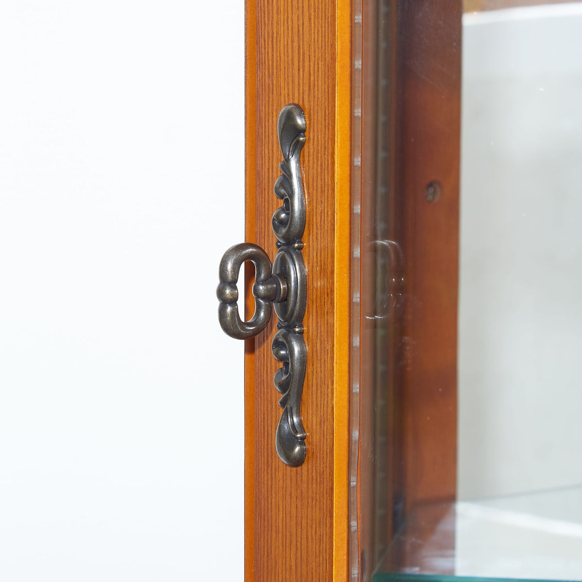 Lighted Corner Curio Cabinet with Mirrored Back