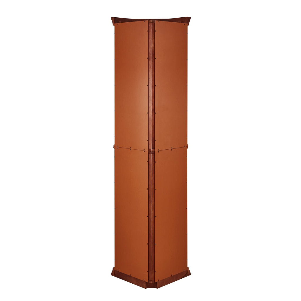 Lighted Corner Curio Cabinet with Mirrored Back