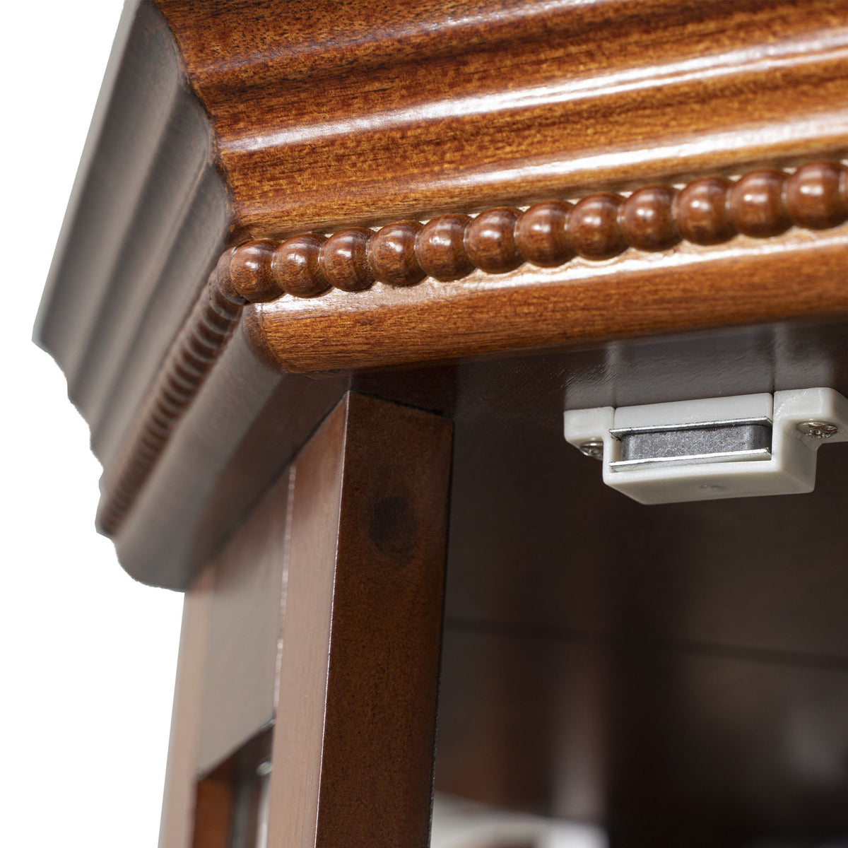 Lighted Corner Curio Cabinet with Mirrored Back
