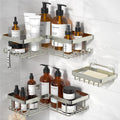 Adhesive Corner Shower Caddy Set with Soap Holder and Hooks