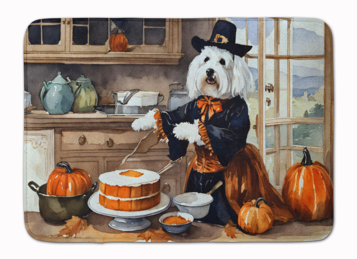 Coton De Tulear Fall Pumpkin Kitchen or Bath Mat