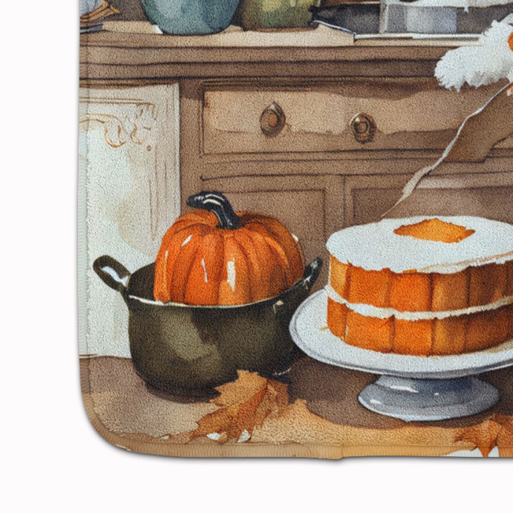 Coton De Tulear Fall Pumpkin Kitchen or Bath Mat
