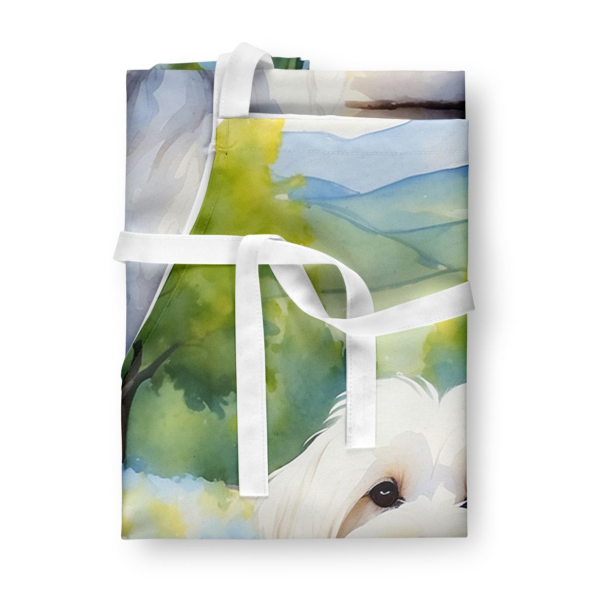 Coton de Tulear Spring Path Art Apron