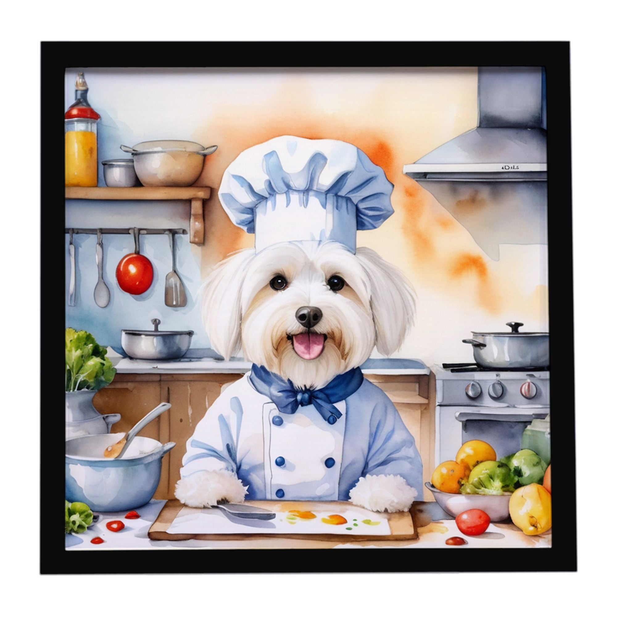 Coton de Tulear Chef Framed Wall Art