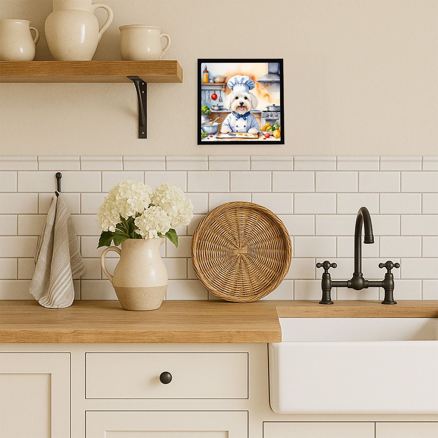 Coton de Tulear Chef Framed Wall Art