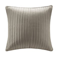 Taupe Quilted Euro Sham with Contrasting Embroidery