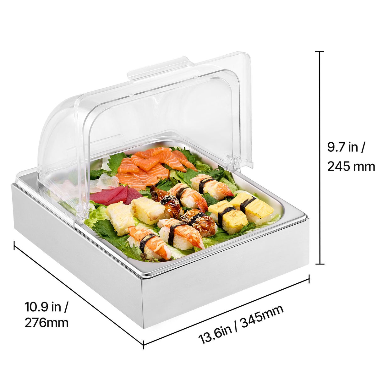 Countertop Food Serving Display with Clear Lid