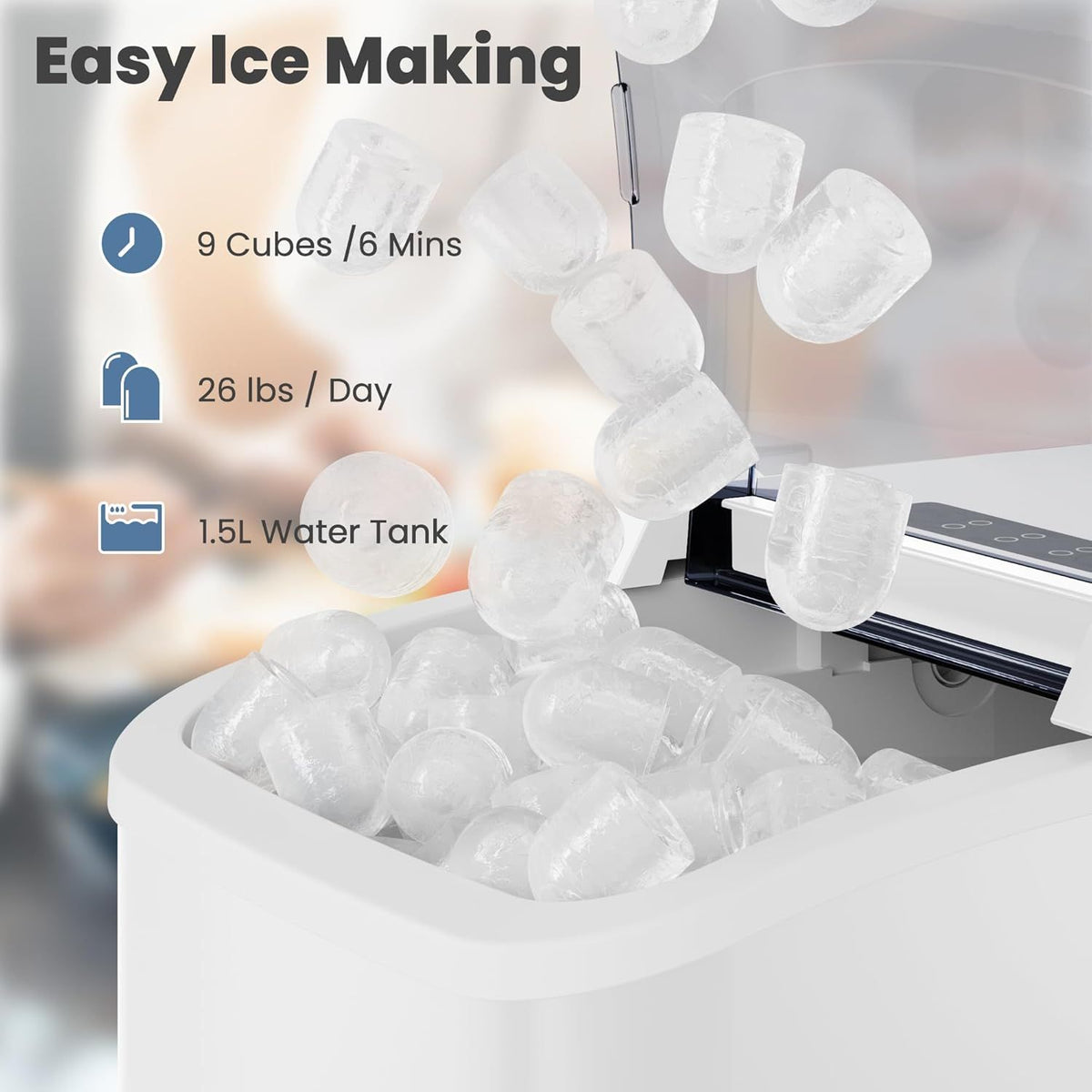 Portable Countertop Bullet Ice Maker