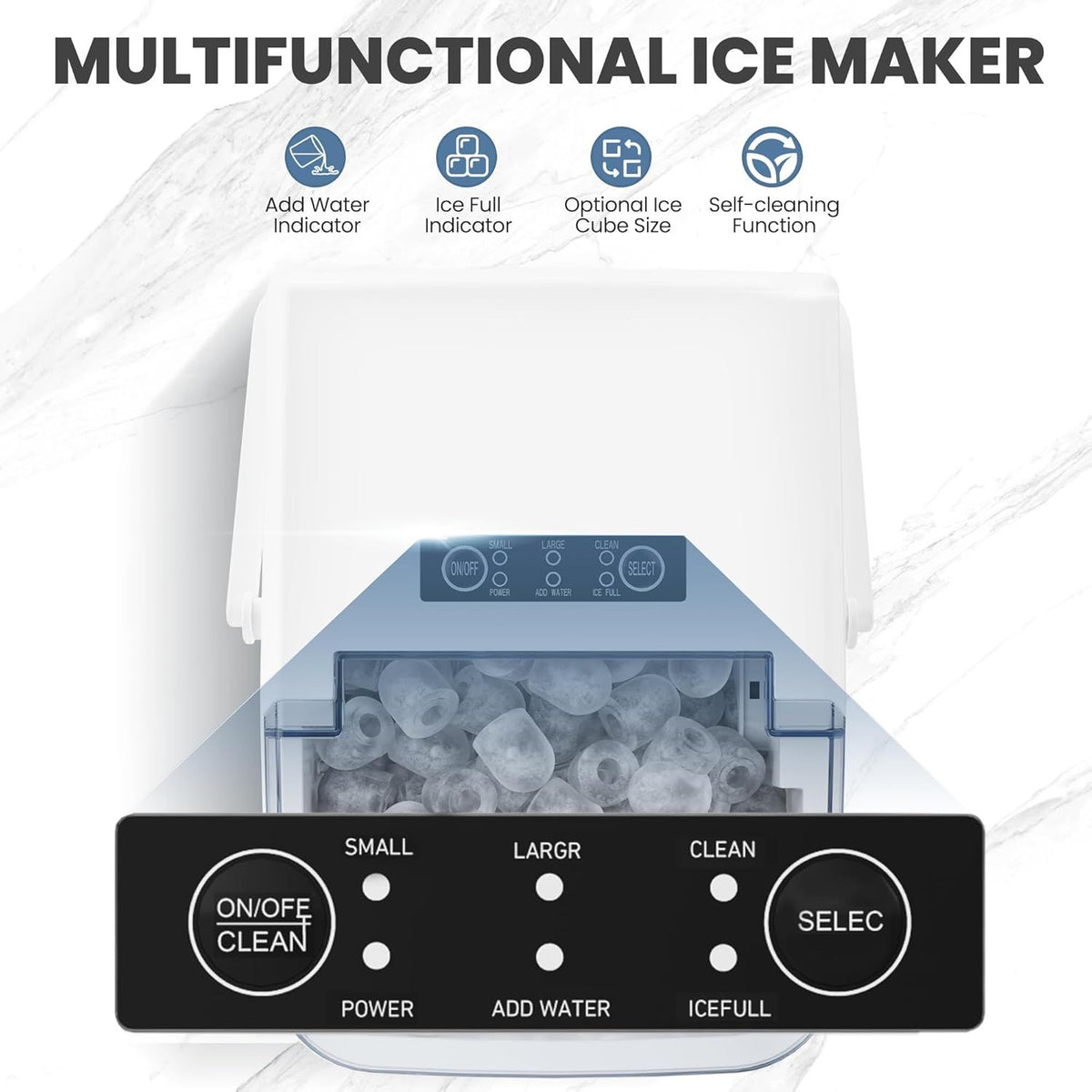Portable Countertop Bullet Ice Maker