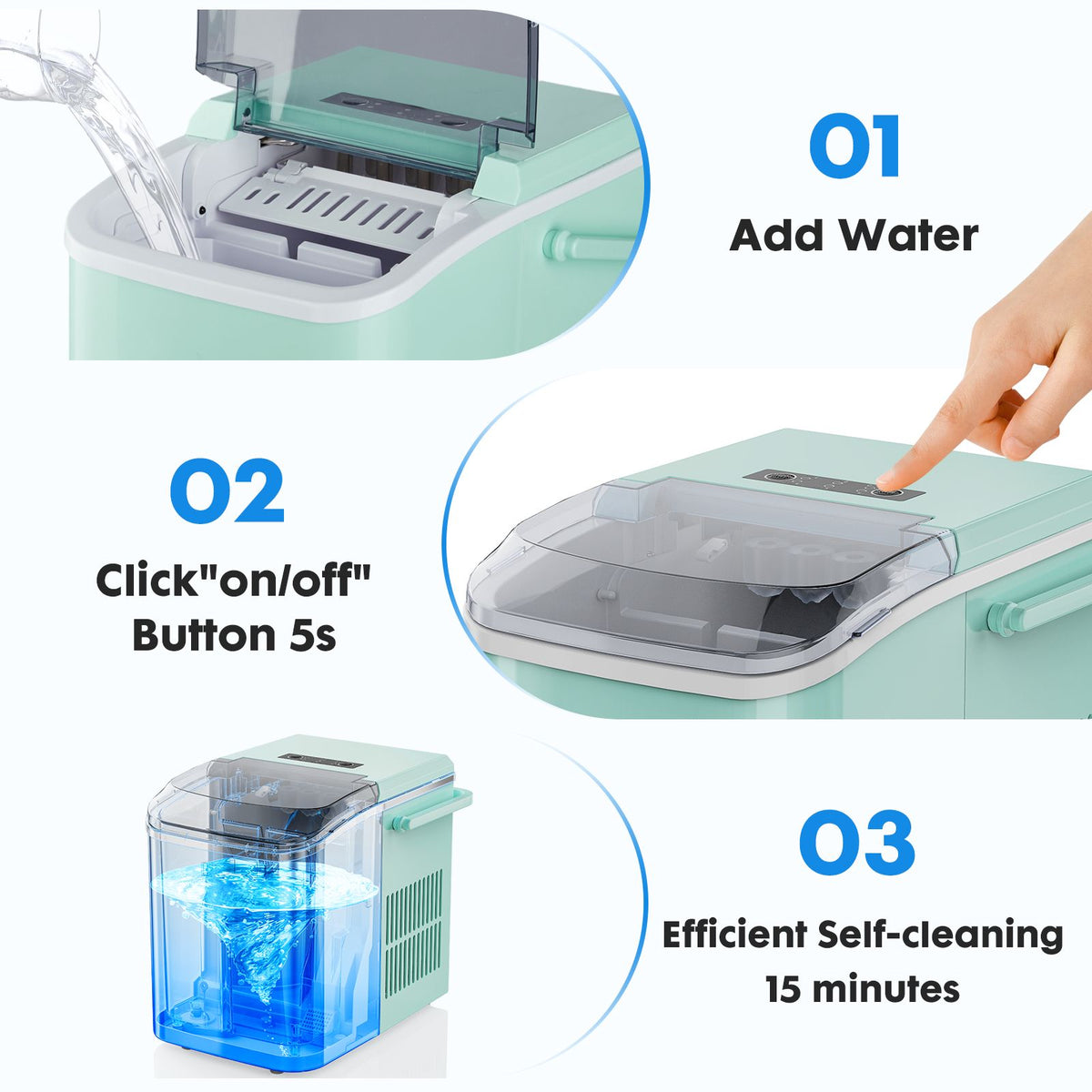 Portable Countertop Bullet Ice Maker