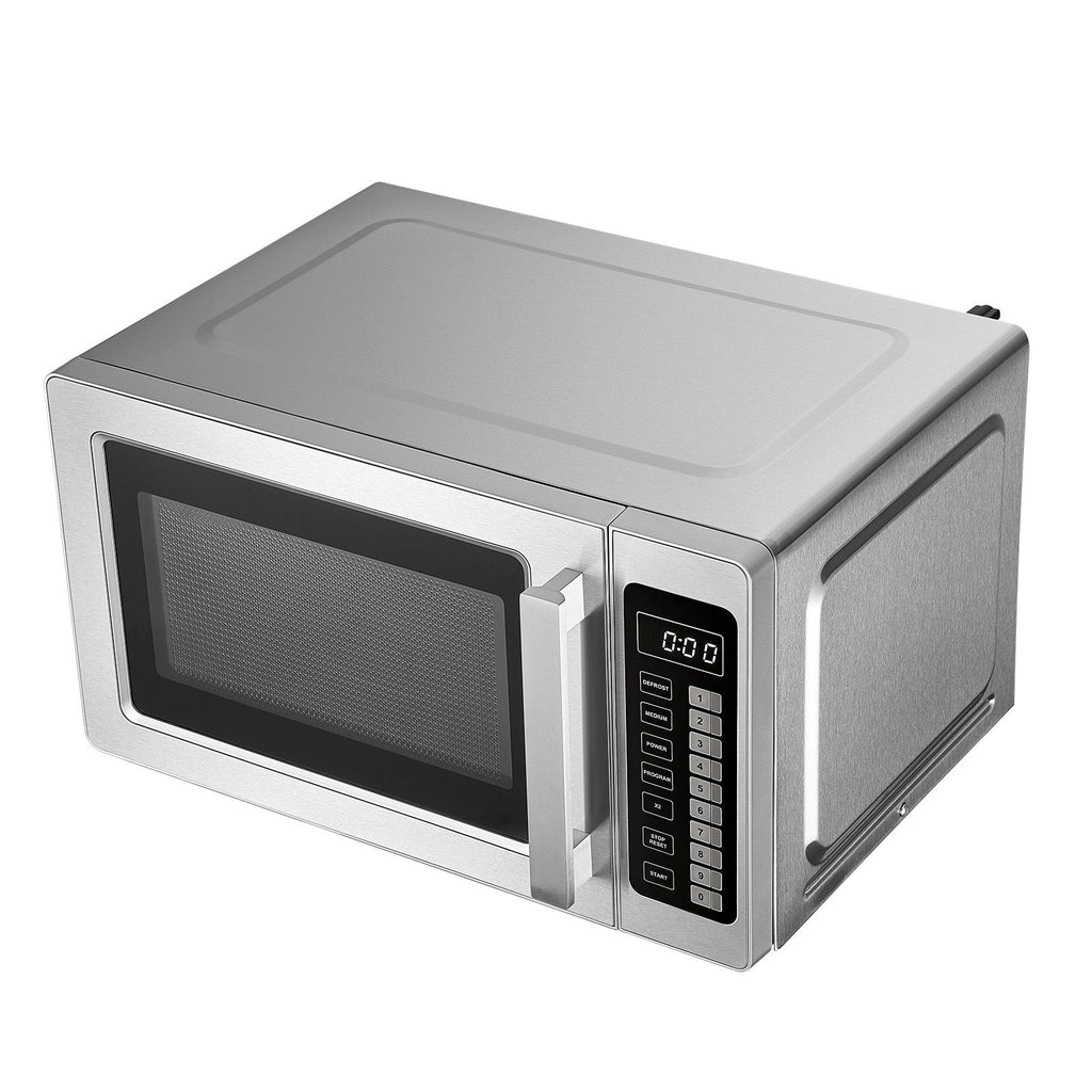 Commercial-Grade Countertop Microwave Oven with 100 Custom Menus and Triple Lock Door