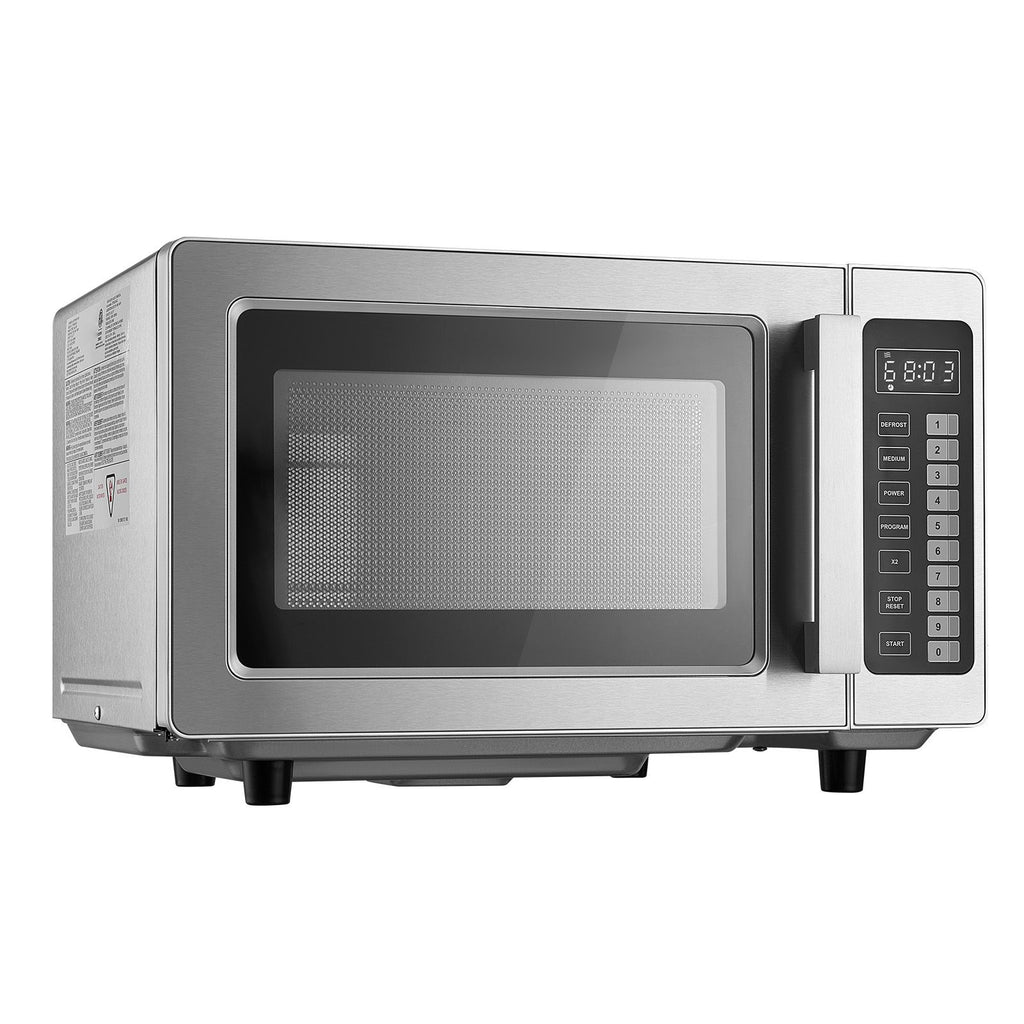 Commercial-Grade Countertop Microwave Oven with 100 Custom Menus and Triple Lock Door