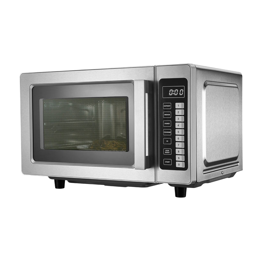 Commercial-Grade Countertop Microwave Oven with 100 Custom Menus and Triple Lock Door