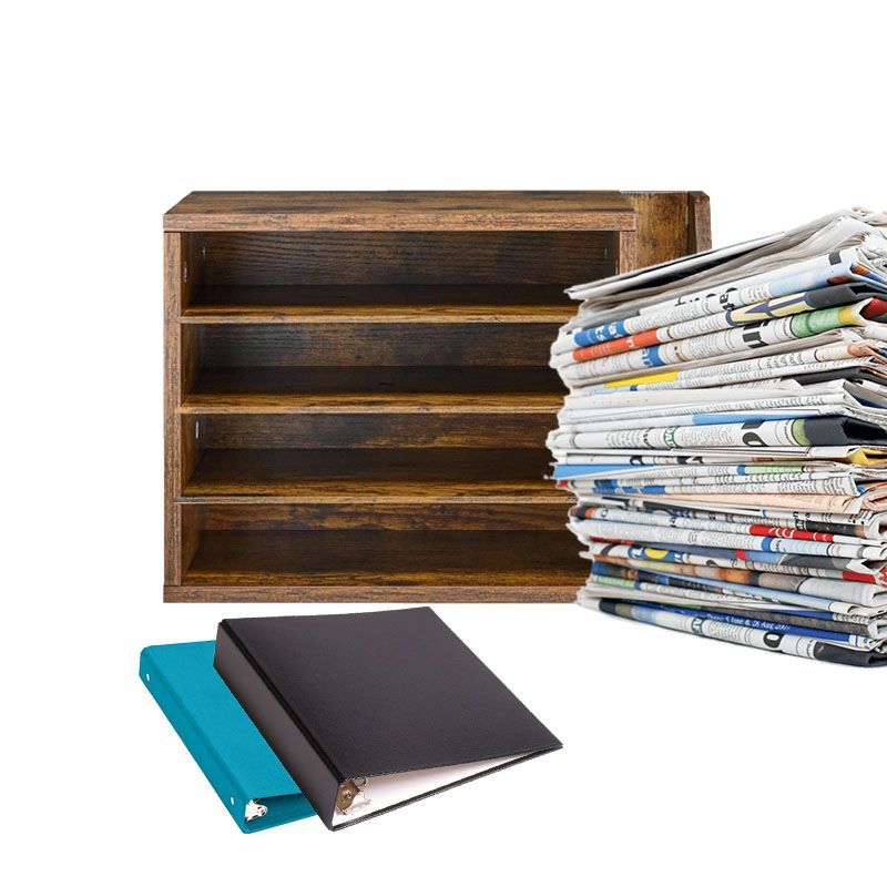 Minimalist Countertop Organizer for Documents, Books, and Display