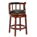 360-Degree Swivel Bar Stool with Contoured Back and Sturdy Frame