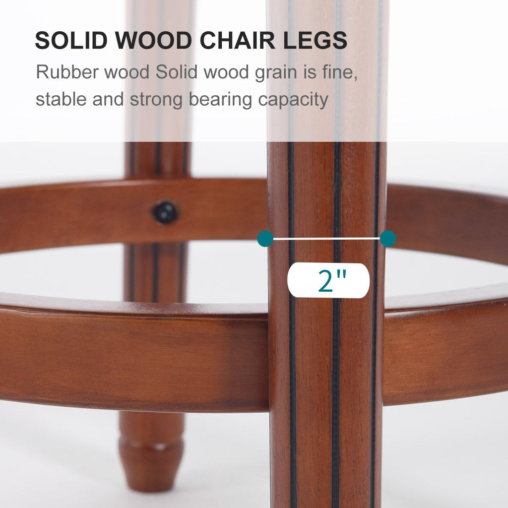 360-Degree Swivel Bar Stool with Contoured Back and Sturdy Frame