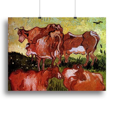 Cows After Jordaens by Van Gogh Wall Art