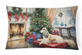 Cozy Christmas Afghan Hound Decorative Throw Pillow