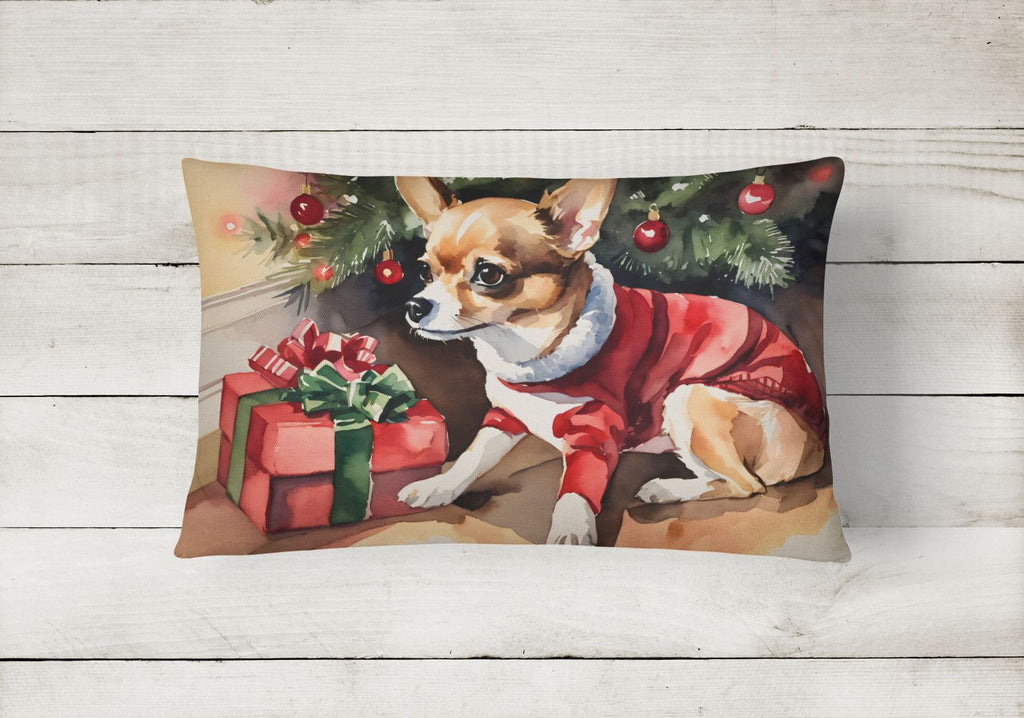 Chihuahua Christmas Pillow for Festive Seating