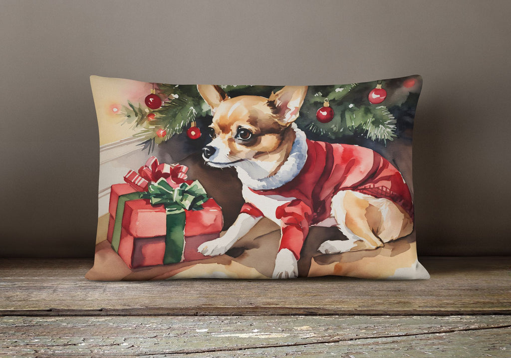 Chihuahua Christmas Pillow for Festive Seating