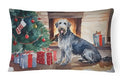 Cozy Irish Wolfhound Christmas Throw Pillow