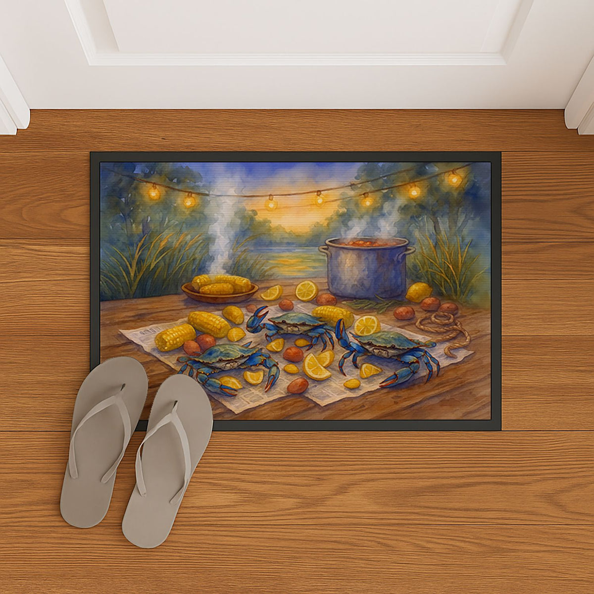Crab Ready Indoor-Outdoor Artwork Doormat