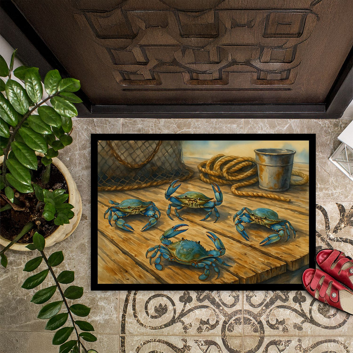 Crabs Stand Off Indoor-Outdoor Doormat