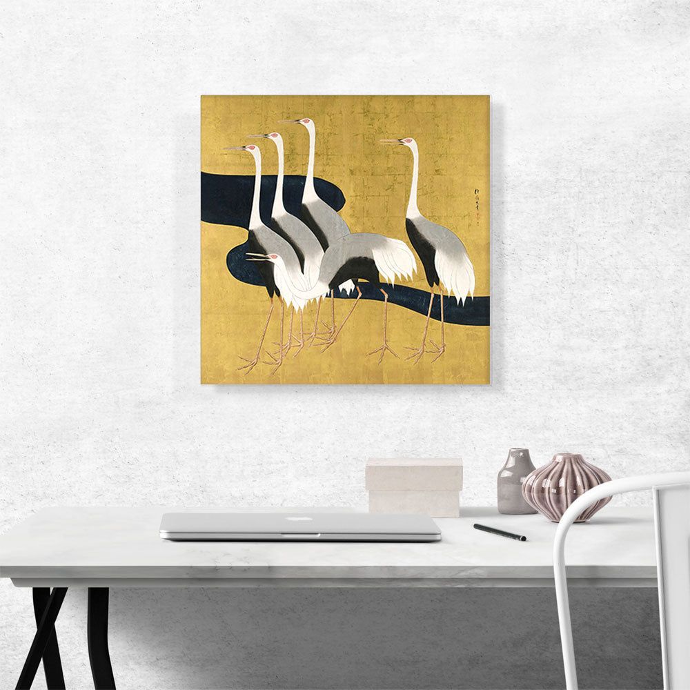 Cranes Wall Art with Vivid Printed Detail